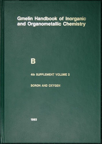 Gmelin handbook inorganic - gmelin,