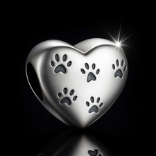 Pfotenabdruck Herz Perle für