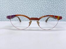 Horn Brille Damen Echt Echt Horn + Seide Blau Rot Hoffmann