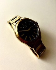 A x - Armani Exchange - Gold / Schwarz Herren Armbanduhr