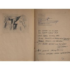 Markus Lüpertz Korrekturabzug Katalog 9x9 Zeichnungen und Gedichte hrsg. 1975