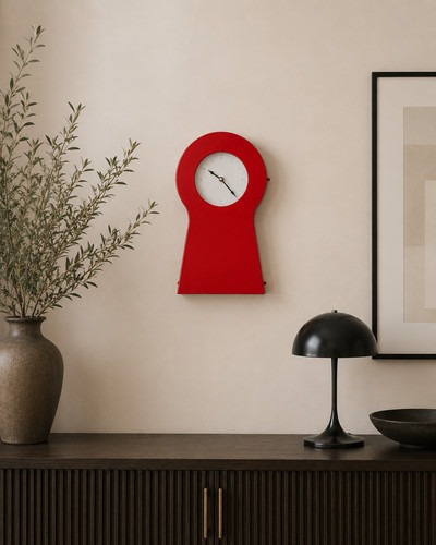 Vintage 90er ikea rote uhr - uhr, mit