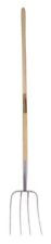 Aktions-Dunggabel mit Stiel (gewachst Eschestiel) 4 Zinken Streugabel Gabel Heu