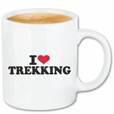 Kaffeetasse I LOVE TREKKING - MOUNTAINBIKE - WANDERN - MARATHON - TREKKINGS RAD
