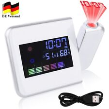 Digital Wecker LED Projektionswecker Temperatur Alarm USB Projektor Wecker DHL