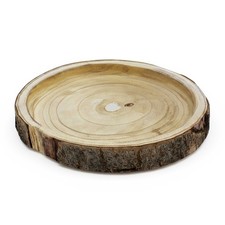 Echtholz Baum Scheibe mit Vertiefung - 30cm - Holz Platte Tisch Deko Tablett DIY