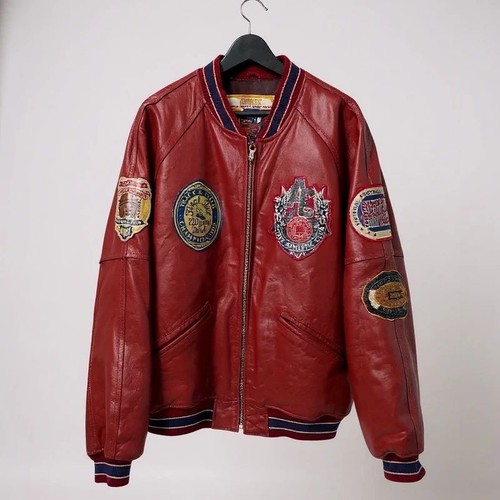 Avirex leder bomberjacke - bomberjacke, l