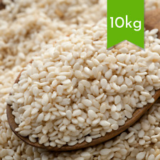 (5,60 EUR/kg) Sesam Geschält 10kg Sesam Weiß in Premium Qualität - Sesamsamen