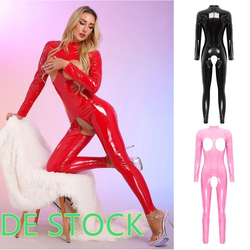 Damen wetlook body leder - damen,
