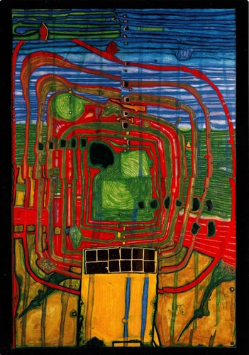 Kunstkarte hundertwasser - kunstkarte,