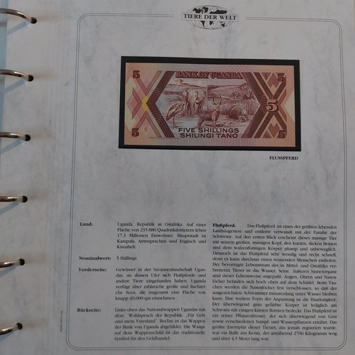 Banknoten tiere der welt - tiere,