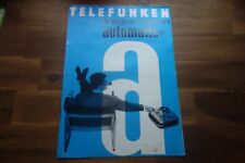Alter Händler Reklame Werbung TELEFUNKEN Magnetophon Tonbandgerät 4 Seiten