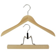 B-Set13= 20 MAWA Holz Kleiderbügel 10x Business 45 und 10x Hosenbügel Panta 1