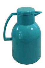  Thermoskanne, Warmhalte-Kaffee-/Teekanne - 1 L Glaseinsatz delfinblau