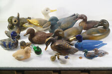19 Enten Figuren verschiedene Materialien Dekoration Konvolut
