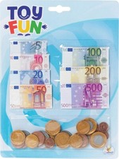 Toy Fun Eurocash Scheine und Münzen Spielgeld Geld Kaufmannsladen Spielzeug