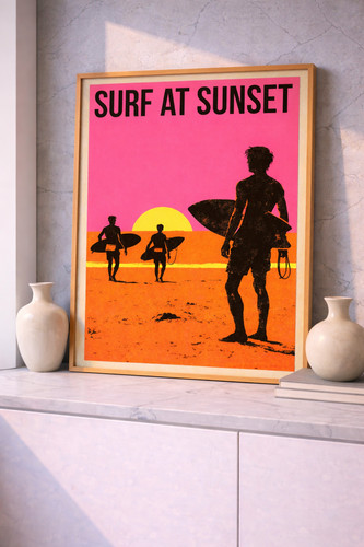 Surfen bei sonnenuntergang - surfen,