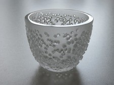 PEILL + PUTZLER DESIGN VASE PATMOS KRISTALL  HANDSATINIERT  70er 