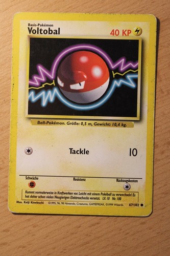 Pokémon karte voltobal - karte,