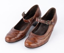 Semler Select Damen Riemchen Pumps Leder Braun Grace 40 mm Größe 7 G Top Zustand