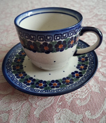 Bunzlauer keramik tasse mit - bunzlauer, keramik,