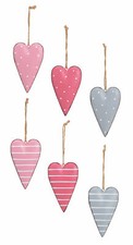 6er set herz - 6er, h11cm