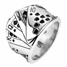 Herren biker rocker - ring, poker