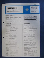 Telefunken  Partner  101 - 105  - Service-Information*