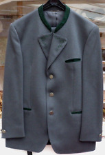 Herren Trachtenanzug Grau GERLACH tailliert 2 tlg. Jacke + Hose Gr. 52 #162iS
