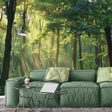 Fototapete wald sonne - wald, 3d