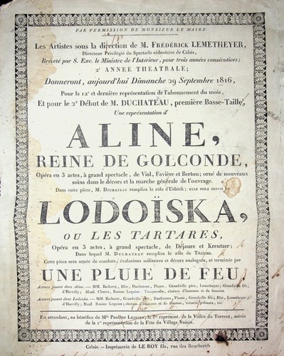 Calais 1816 proofs eines - ✒,