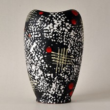 Keramikvase CARSTENS Tönnieshof, Dekor HAWAII, Höhe 19 cm, 50er Jahre