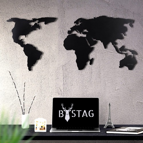 Weltkarte metall wandbild xxl - weltkarte,