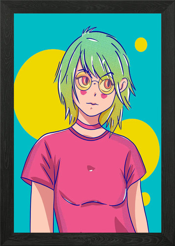 Anime girl gerahmtes - gerahmtes, wandbild