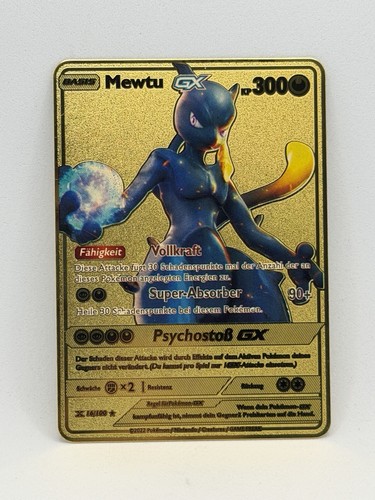 Pokemon mewtu metallkarte - gx,
