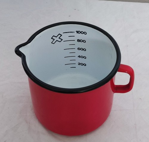 Emaille messbecher liter rot - liter,