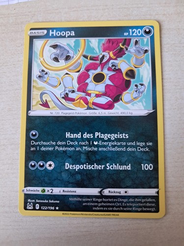 Pokemon karte hoopa 122 - karte, 122/196