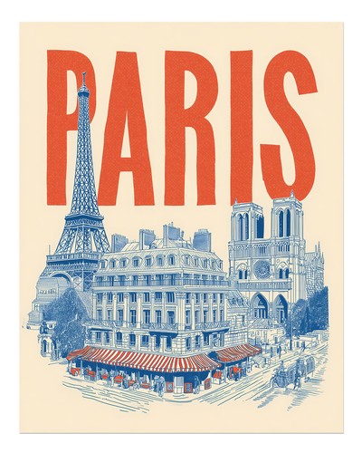 Paris stadtbild wandkunst - paris,