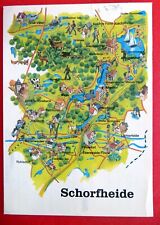 Schorfheide 1986 Landkarte Zeichnung - Eberswalde-Finow, Werbellin, Joachimsthal