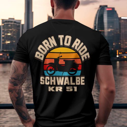 Ddr moped shirt schwalbe - t-shirt,