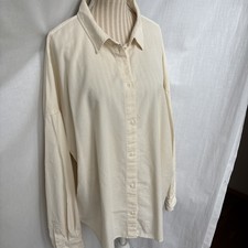 MARC O POLO weiches Fein Cord Hemd Bluse +COTTON creme Weiß L XL 40 42 NEU?