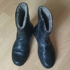 W.NEU TOP  Schuhe aircomfort Jomos Freizeitstiefel Herren Gr 43 Schwarz Leder 