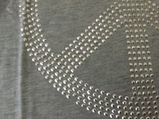Frauen T-Shirt Oberteil Anziehsachen MODE  PEACE  Motiv. Bling chique Gr.38