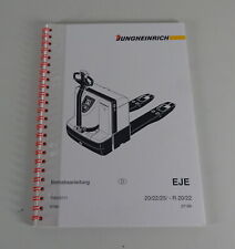 Betriebsanleitung Jungheinrich Elektro-Hubwagen EJE 20/22/25 - R 20/22 von 1998
