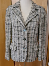Trixi Schober Kurz-Blazer melange schwarz-weiß  Gr. 42 - gebraucht