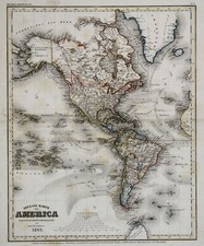 Amerika Original Stahlstich