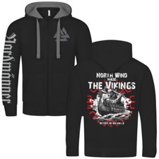 Herren Kapuzenjacke North Wind make the vikings victory or valhalla Raubzüge 