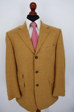 Christian Berg Sakko Gr.52 100% Kaschmir Hell Kamel White Label Top Zustand