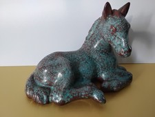 Michael Andersen Blaues Pferd Keramik signiert
