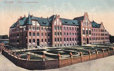 AK Fraustadt - Königliches Lehrer-Seminar - farbig - gel. 1911 Wschowa Lissa